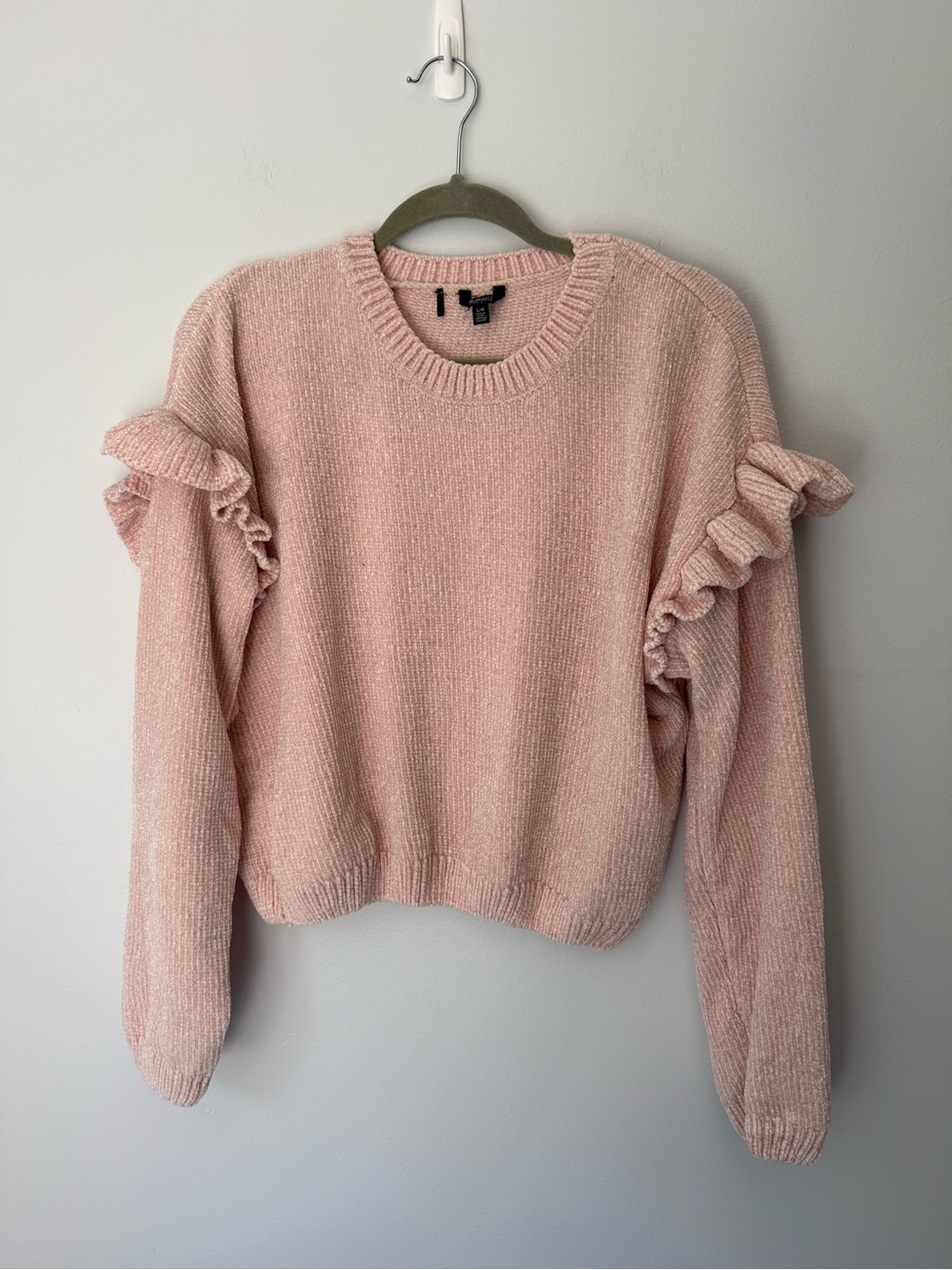 Pink Ruffle Sweater